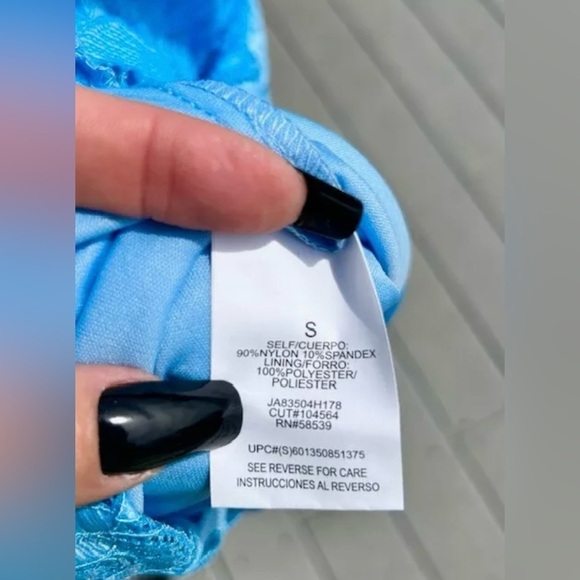 Speechless Sky Blue Scalloped Lace Yoke Shift Dress LIKE NEW CONDITION!​ - Picture 9 of 10